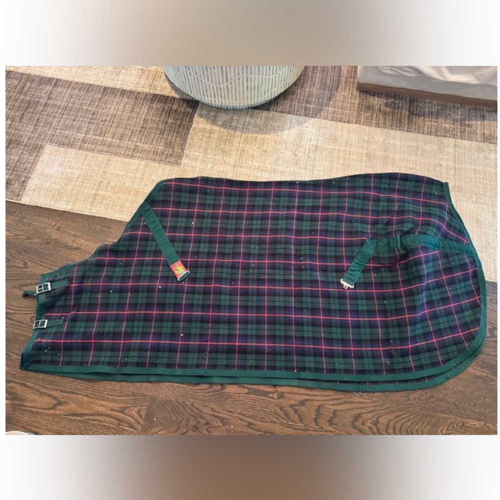 SIZE 76 BAKER STABLE BLANKET IN TARTAN PLAID